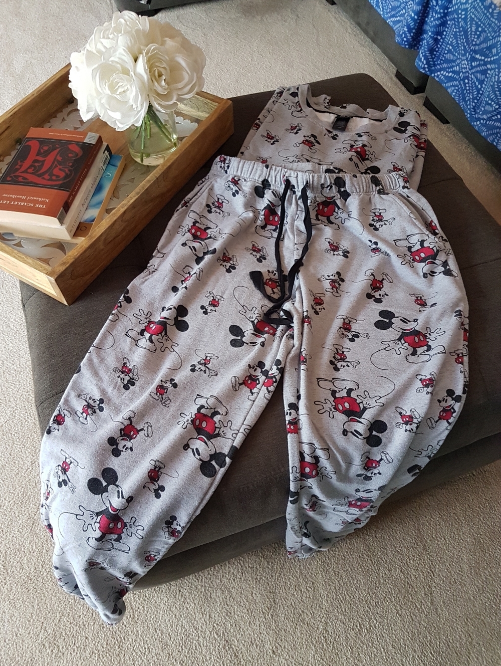 Disney Mickey Mouse Gray Pajama Bottoms